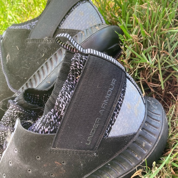 mens black under armor tennis shoes black size 14 - Picture 3 of 4